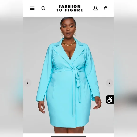 Fashion to Figure | Dresses | Fashion To Figure Clarice Tie Waist Blazer  Dress | Poshmark
